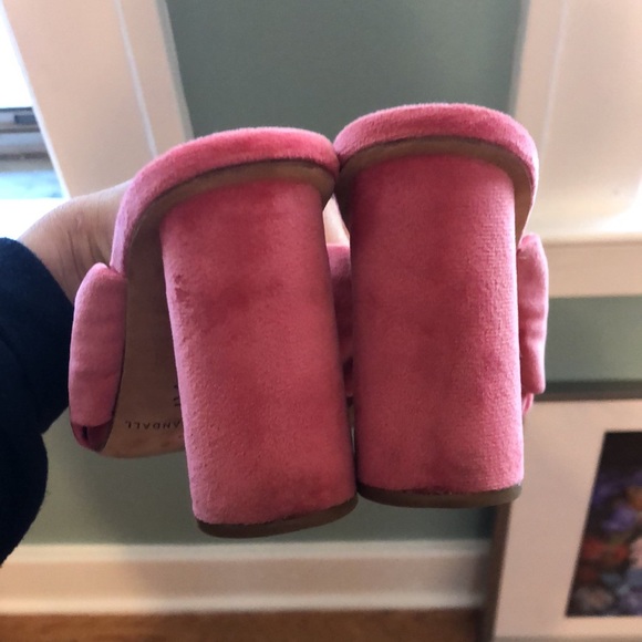 Loeffler Randall Pink Coco Knotted Velvet Heels - Picture 4 of 6